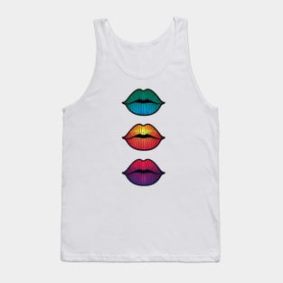 Color Kiss Lips Tank Top